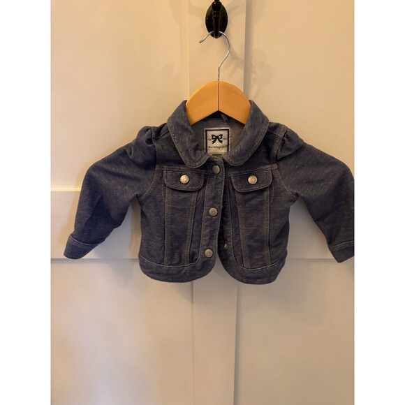 Toddler Girls Gymboree Soft Stretch Denim Snap Jean Jacket 12-24 Mo Excellent - Picture 3 of 7